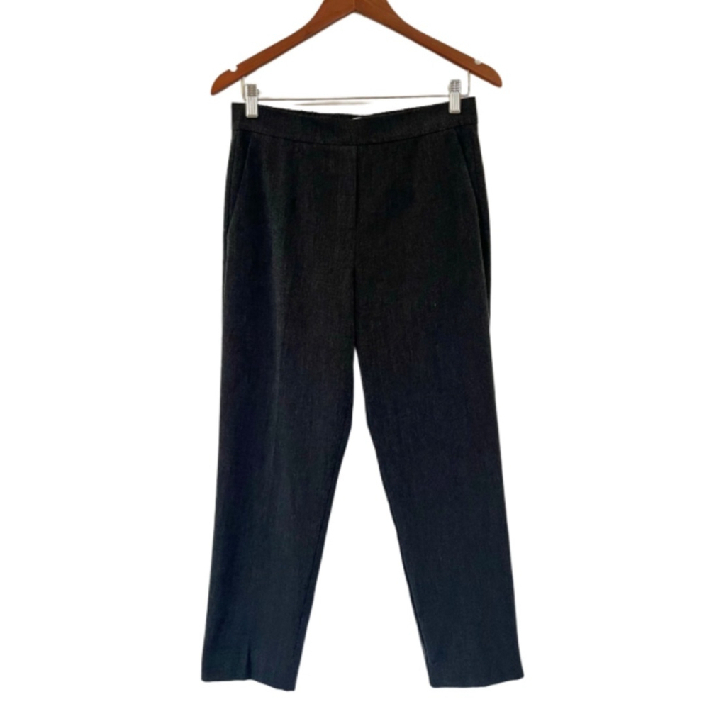 Aritzia Babaton Cohen Pull On Pants Sz 6 Dark Gray Ankle Length Trousers Office